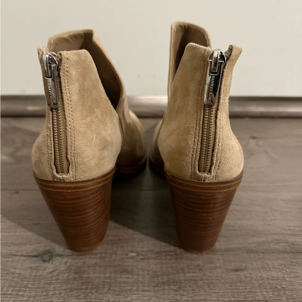 Vince Camuto Tan Suede Ankle Booties - Picture 4 of 7